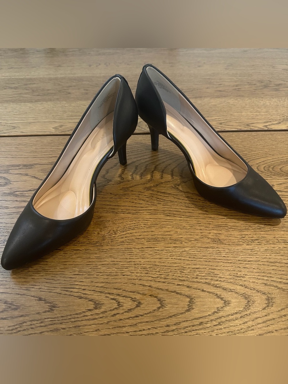Kelly & Katie Women’s Black D’Orsay Pointed Toe Pumps Size 9M Kitten Heel